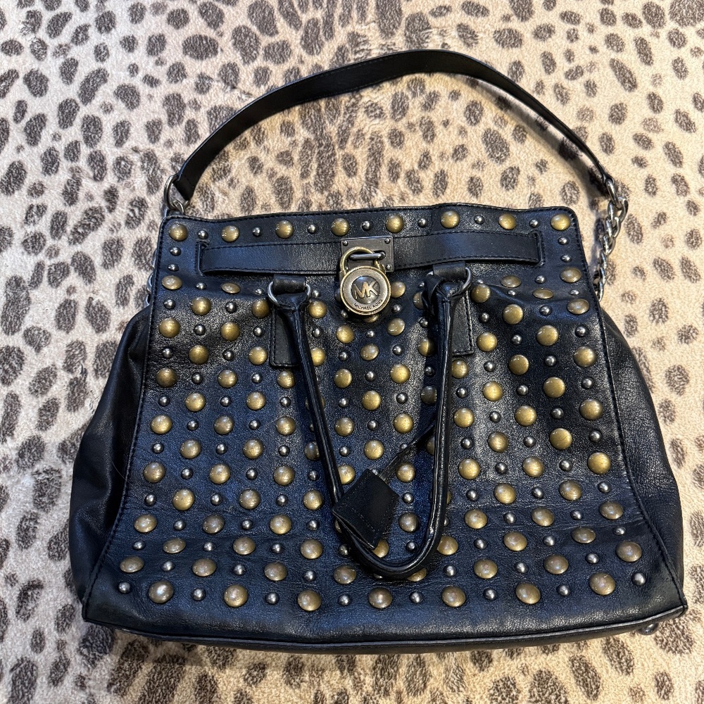 Michael Kors Hamilton Studded Bag Tote RARE